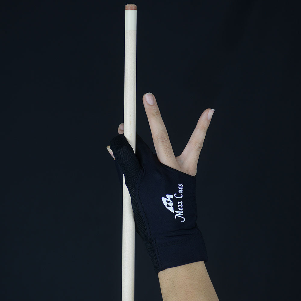 Gants de Queue de Billard Snooker Main Gauche Droite Mitaines de Billard Non Main 3 Gants de Piscine Trois Doigts Ouverts Hommes Femmes Bleu L